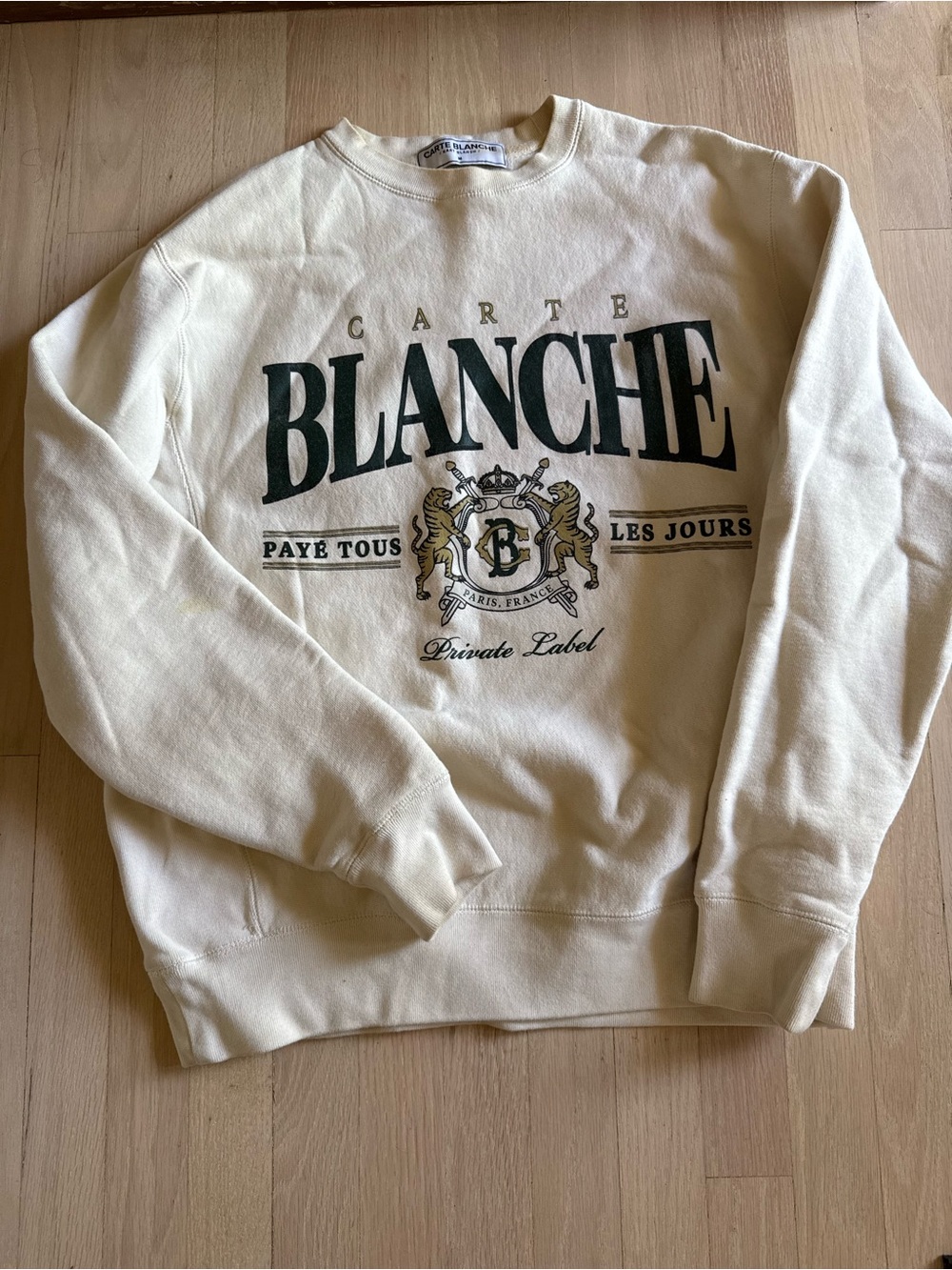 Cream Graphic Sweatshirt - Carte Blanche